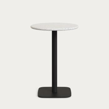 Высокий барный стол Saura со столешницей из белого терраццо 70x70x99 см