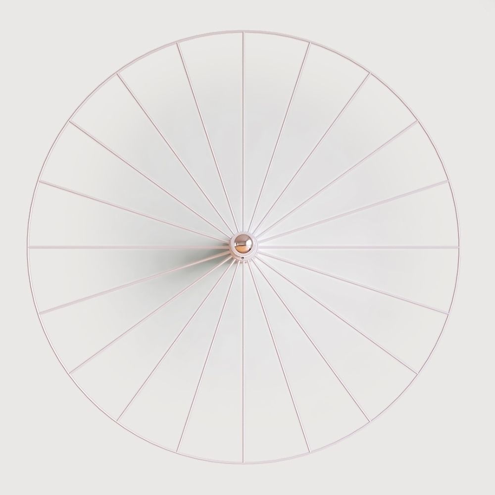 Бра Wheel 90 cm белый + цоколь 20 cm белый