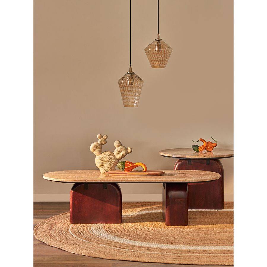 Светильник подвесной mystic aura, D20 см, янтарно-золотой