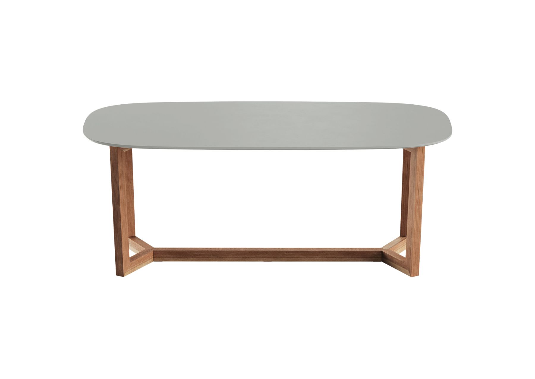 Стол обеденный Cross 2 200*95 см (светло-серый, бук)