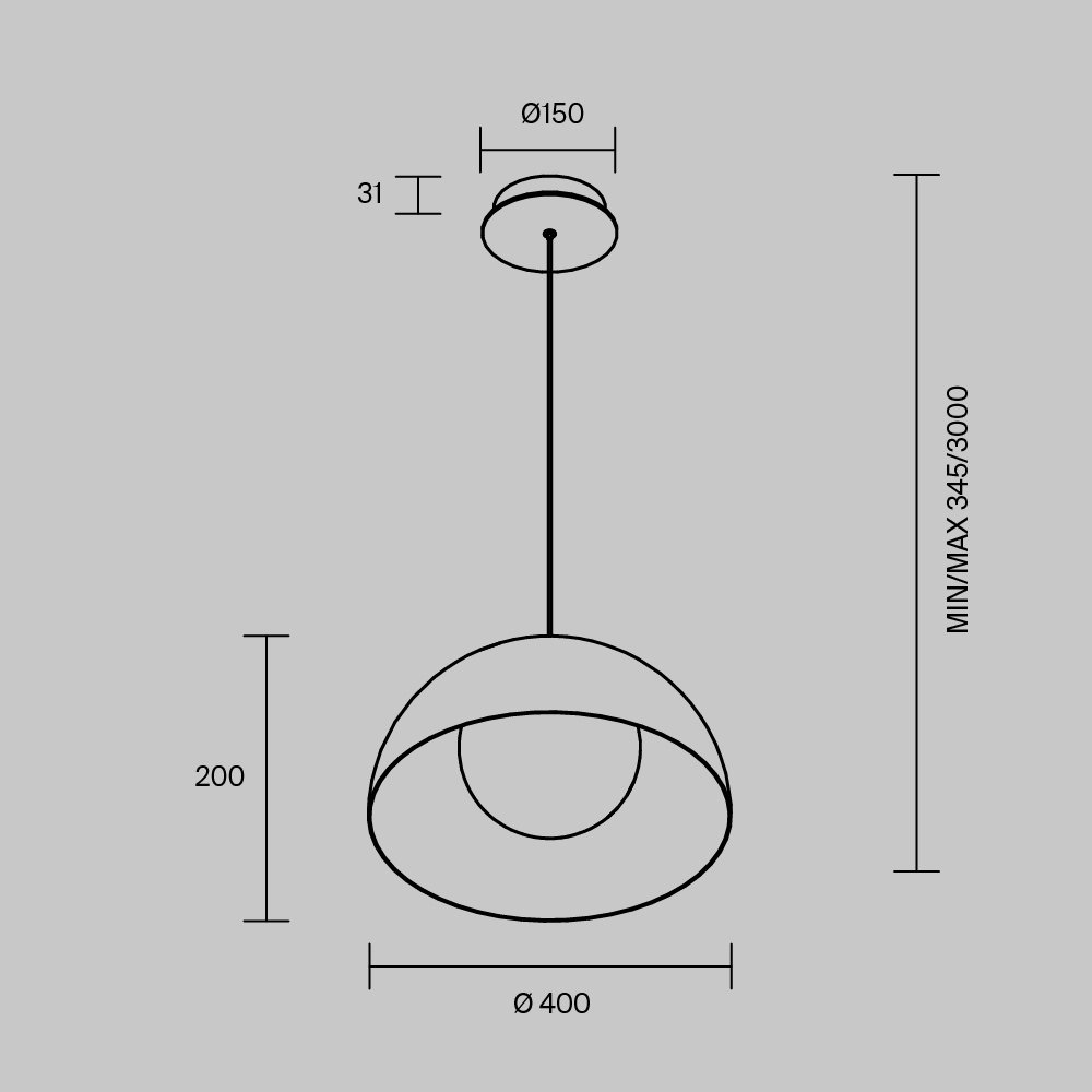 Подвесной светильник Batten MOD472PL-L20B3K