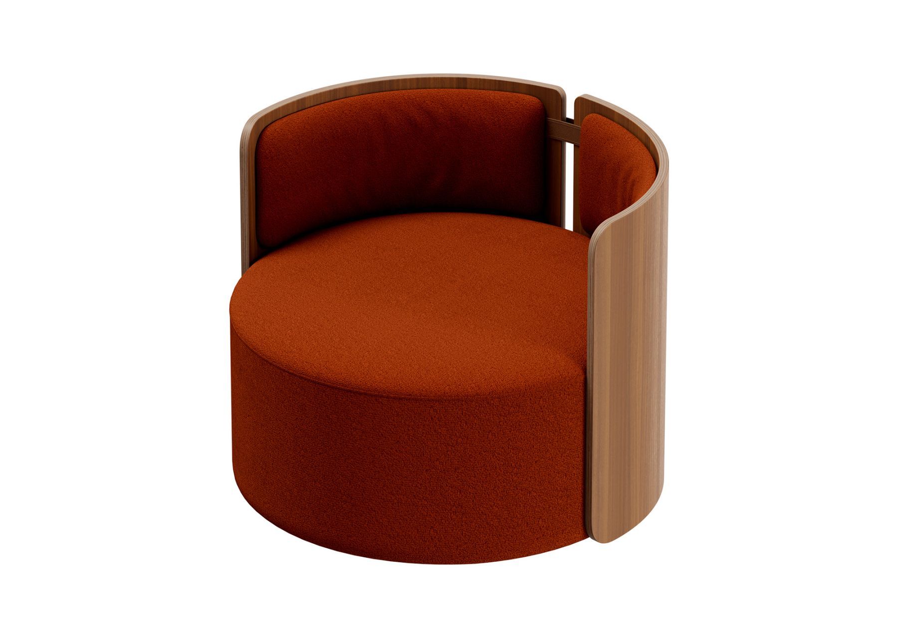 Кресло крутящееся Lagom 800 (терракотовый, орех)