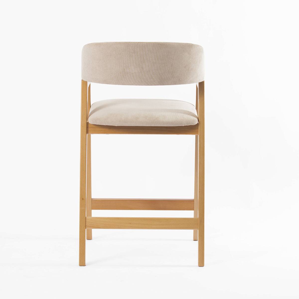 Стул Челси барный бежевая ткань (Ophelia) массив бука (натуральный)