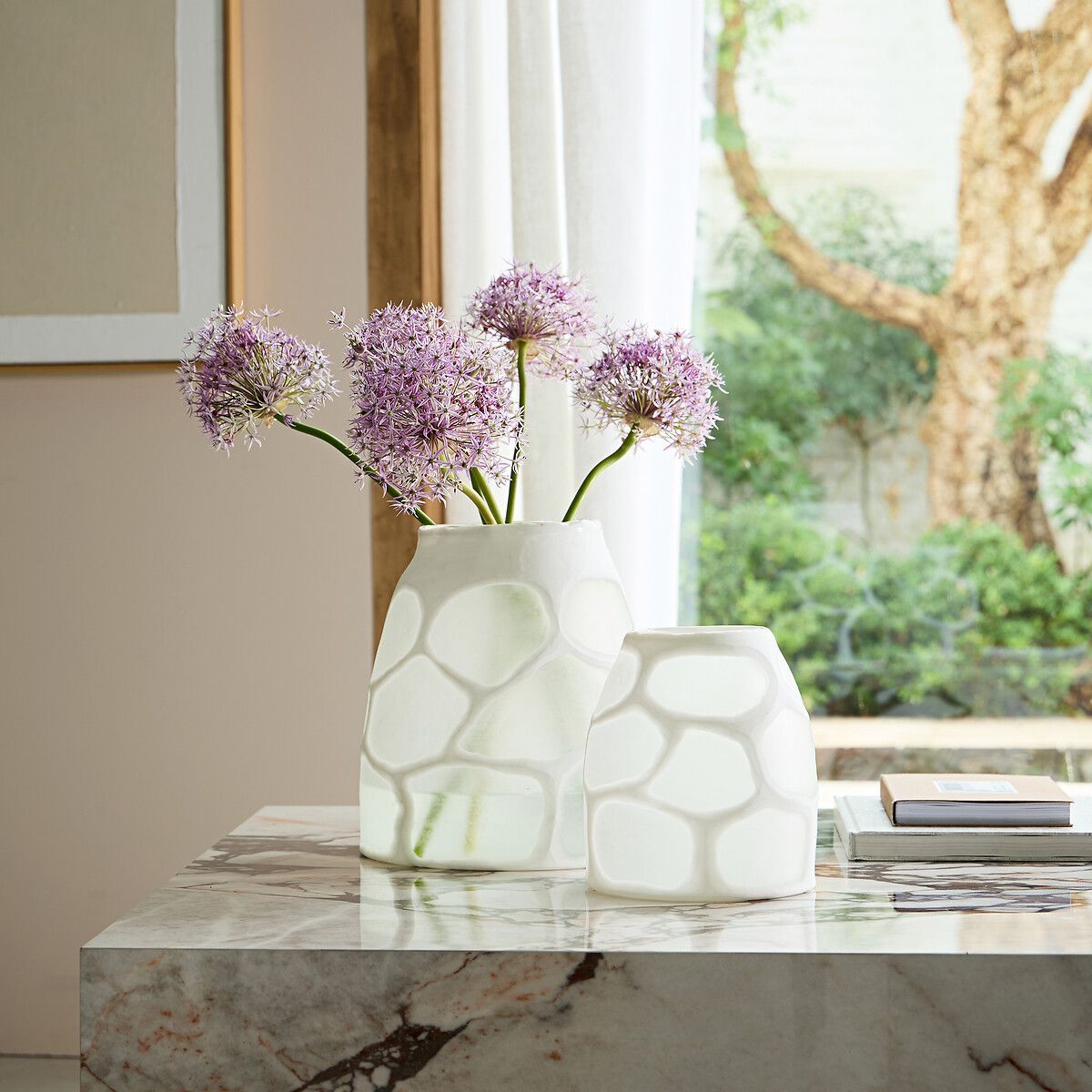 Ваза из матового стекла В20 см Arca единый размер белый