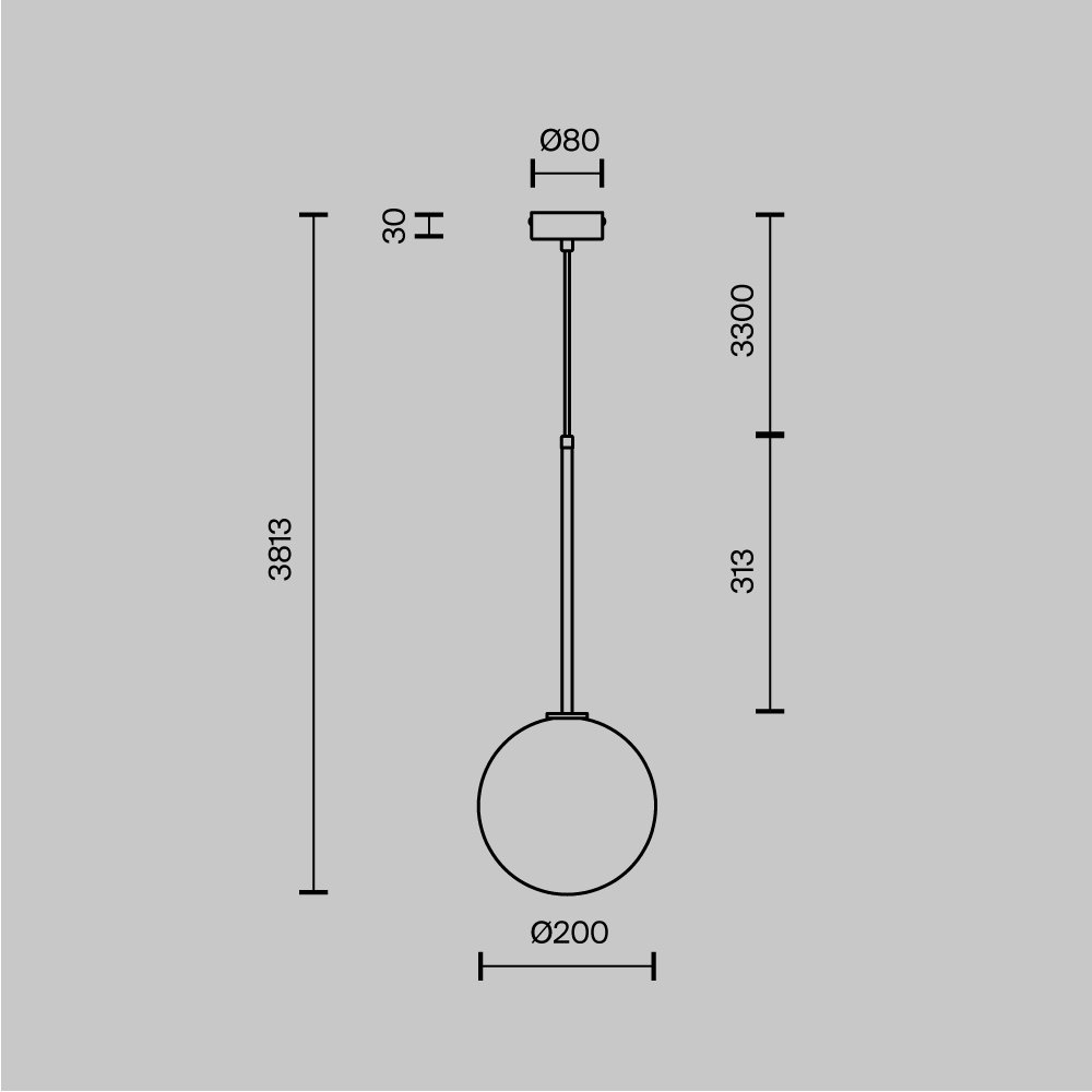 Подвесной светильник Mood MOD172PL-01BS