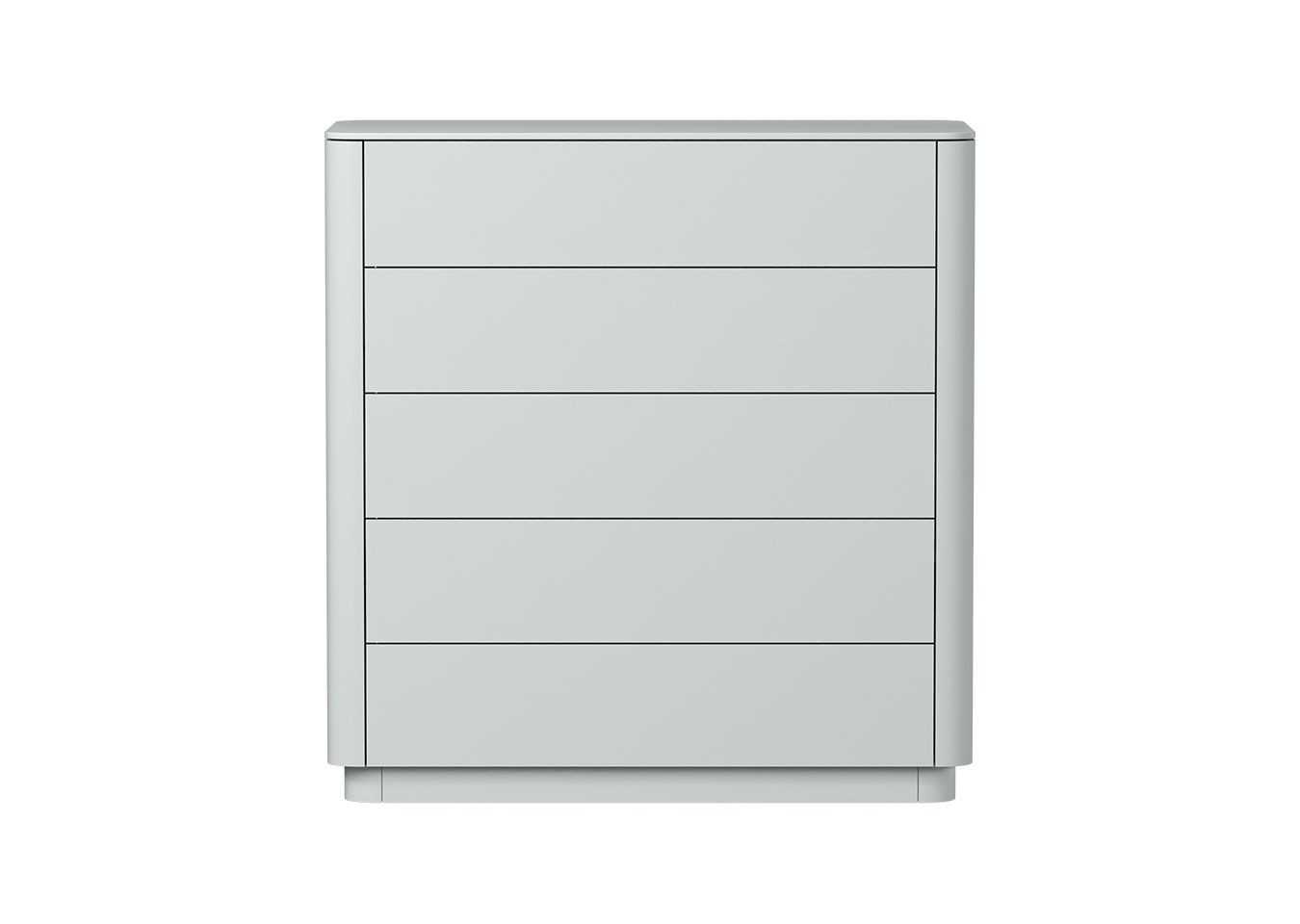 Комод Tammi 5 ящиков ширина 100 см (светло-серый)