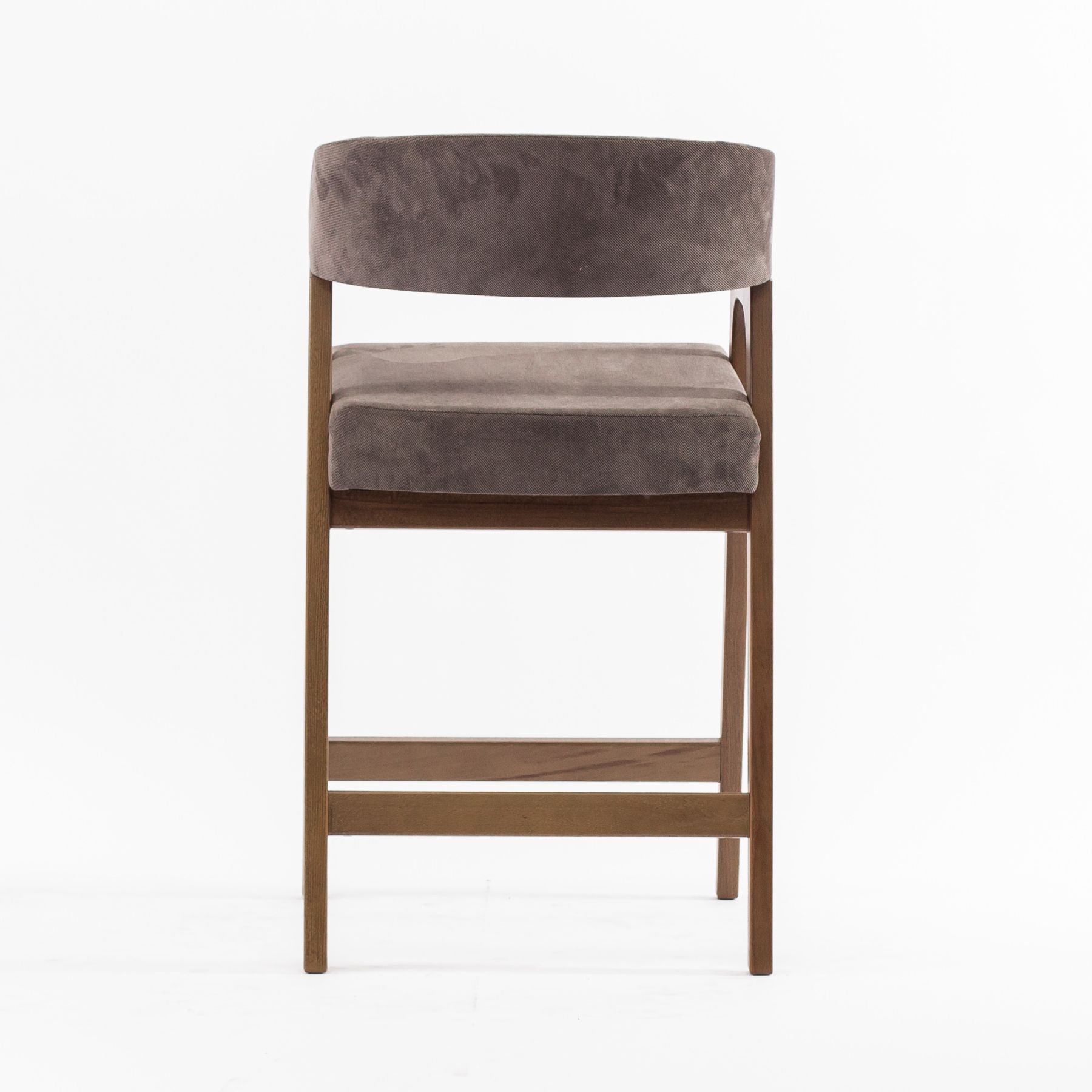 Стул Берн барный серо-коричневая ткань массив бука (терра)