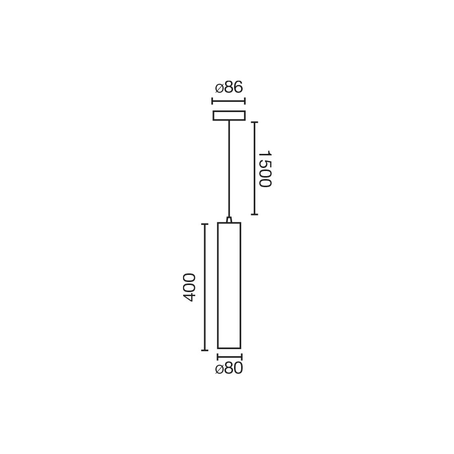 Подвесной светильник FOST PENDANT Ш80 28W белый 38° 2700K CRI90 DALI