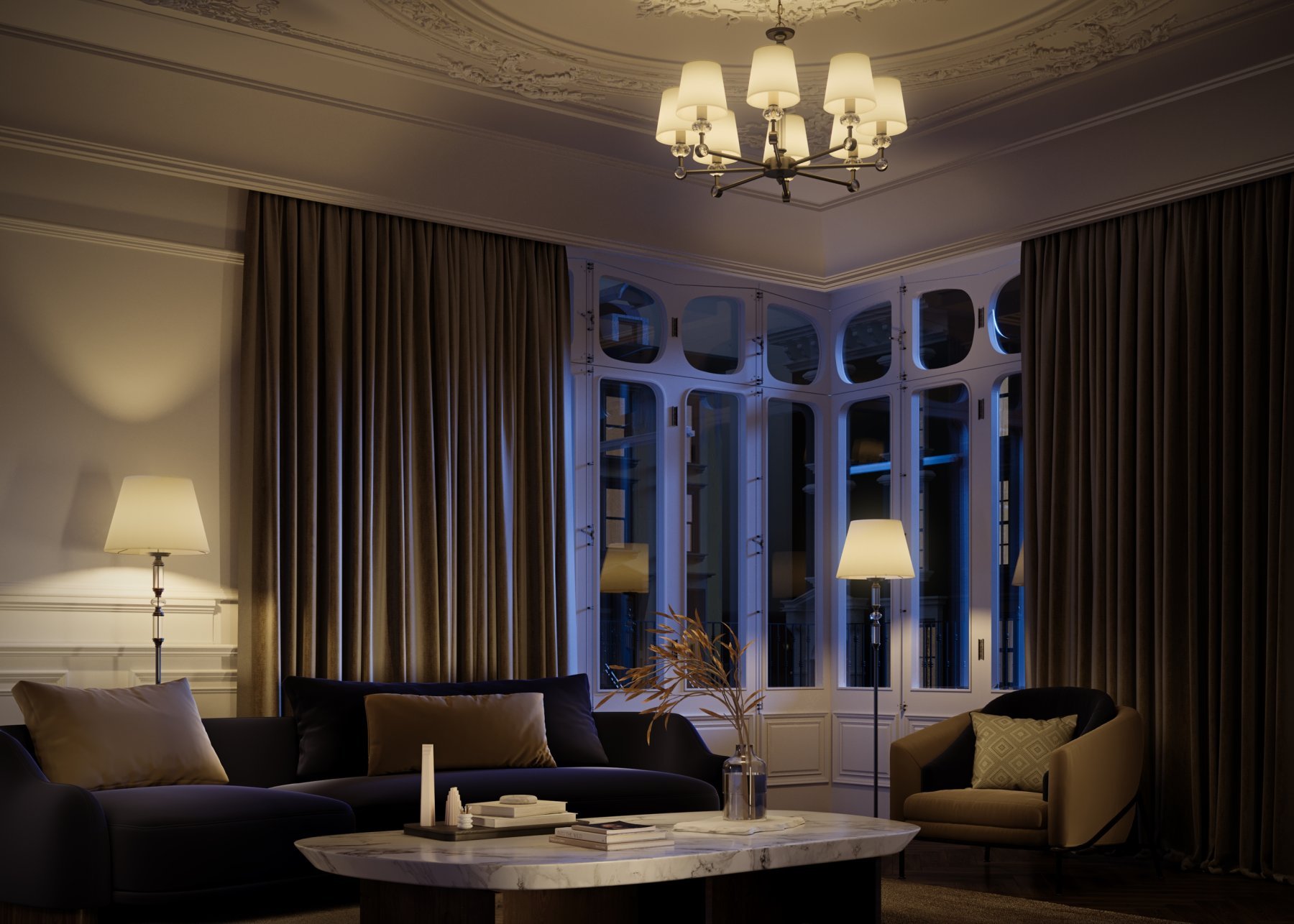 Люстра Riverside MOD018PL-08CH