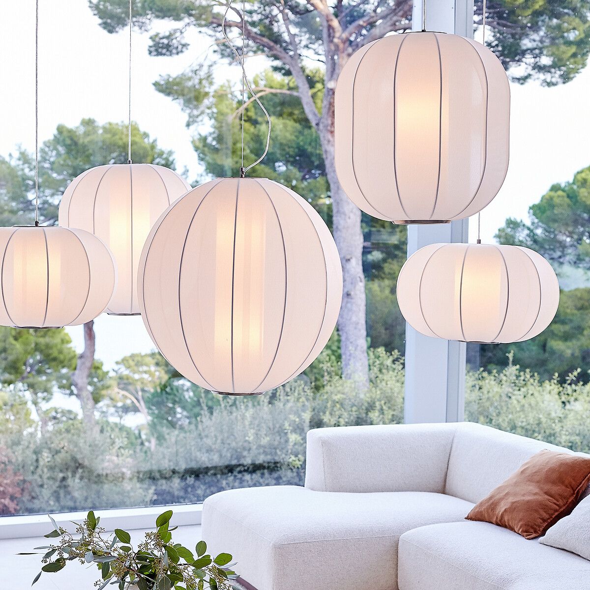 Светильник круглый с фонариком из трикотажа Satchi единый размер серый