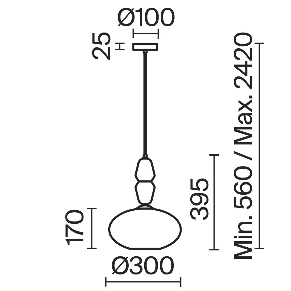 Подвесной светильник Tela FR2061PL-01BS2