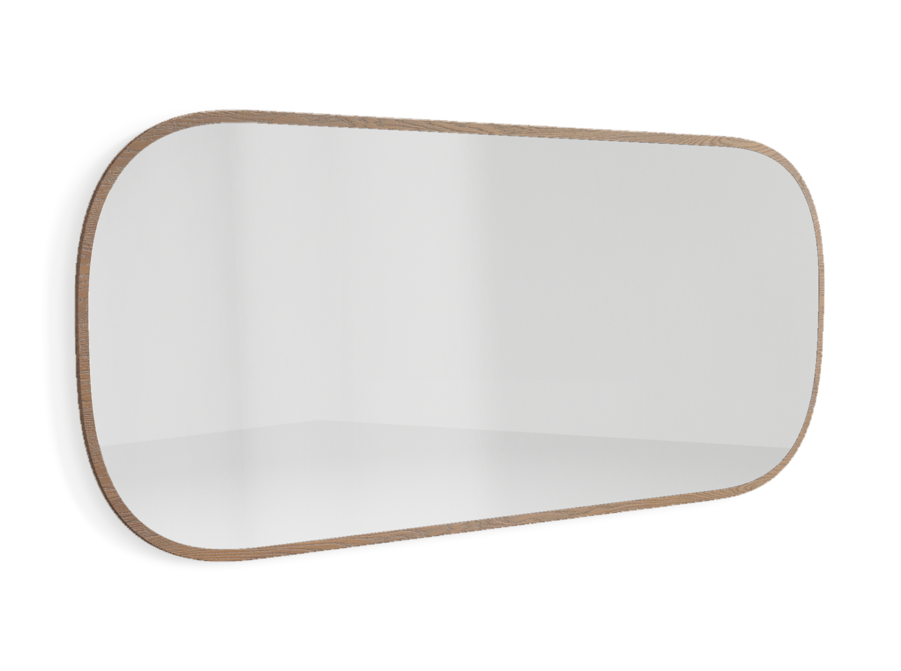 Зеркало Primo овальное настенное горизонтальное Дуб туманный матовый