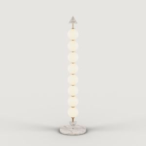 Торшер Soko черный металл/черный мрамор