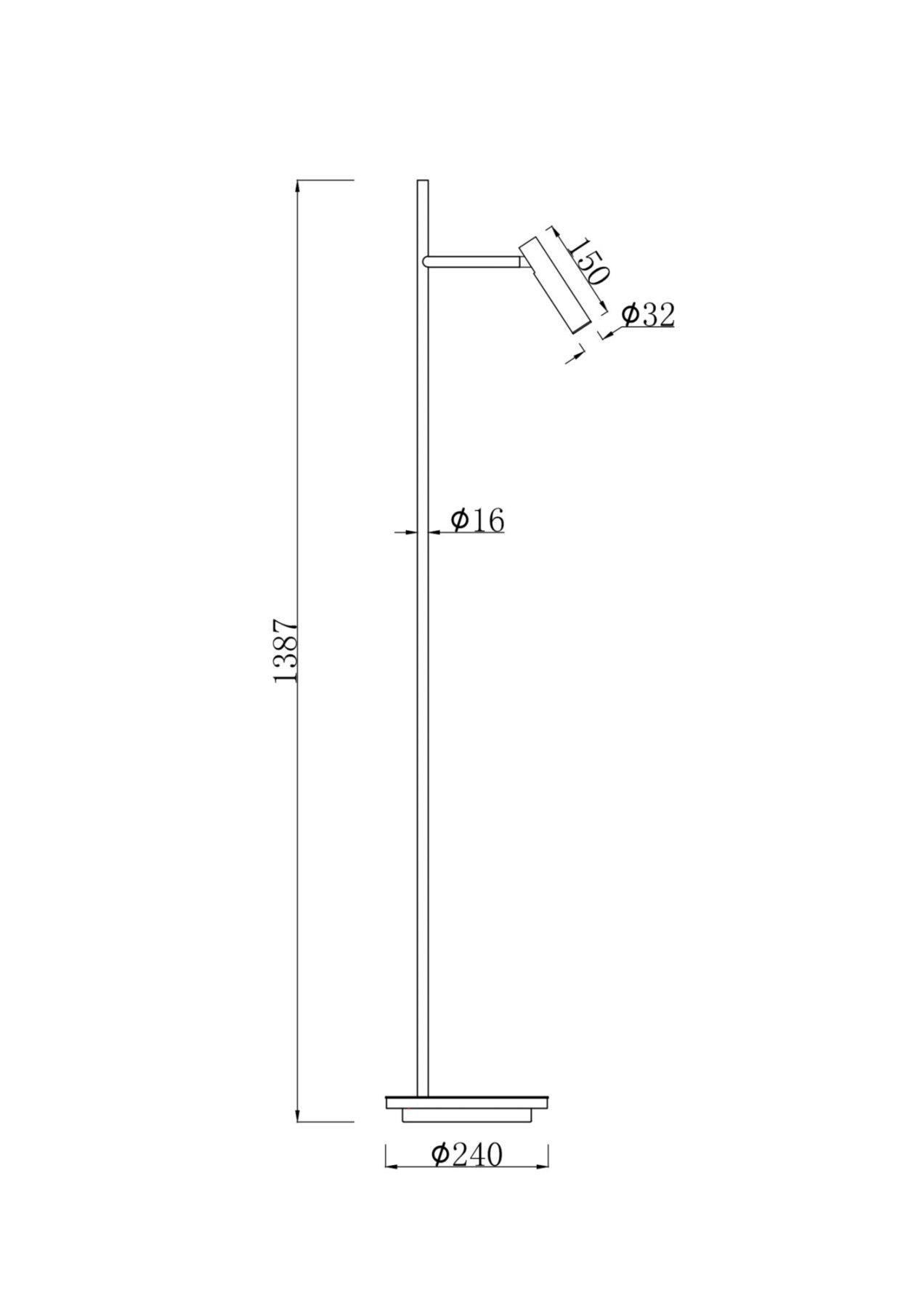 Напольный светильник (торшер) Estudo Z010FL-L8B3K