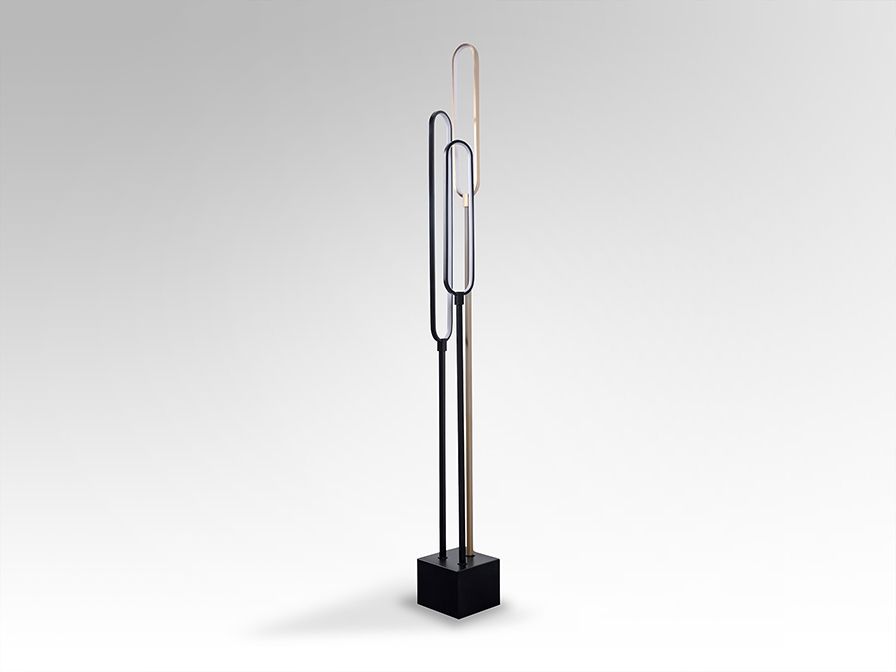 Colette Торшер 3L черный/розовое золото