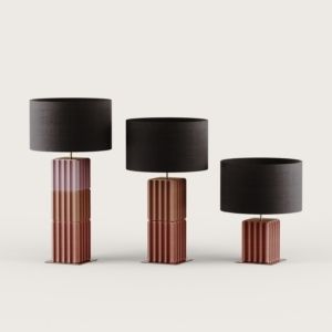 Настольная лампа Pire NAC 140/2 Matt black с абажуром 801021/41