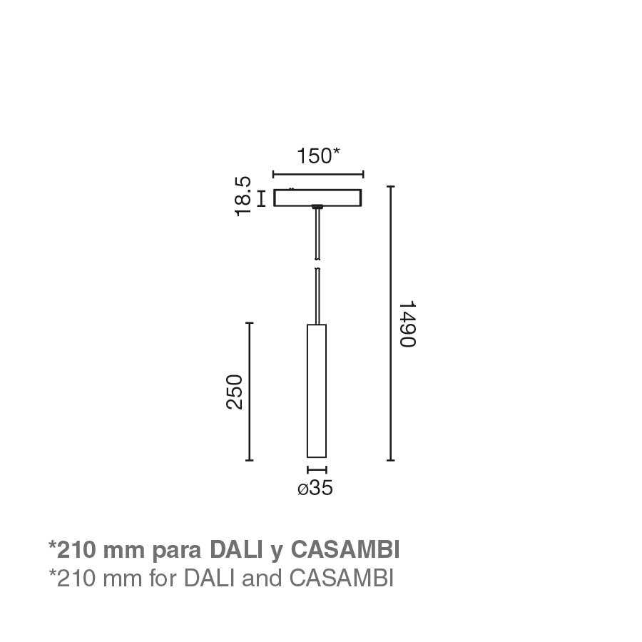 Подвесной светильник NESO TOP 3000K 20 GRADOS черный DALI