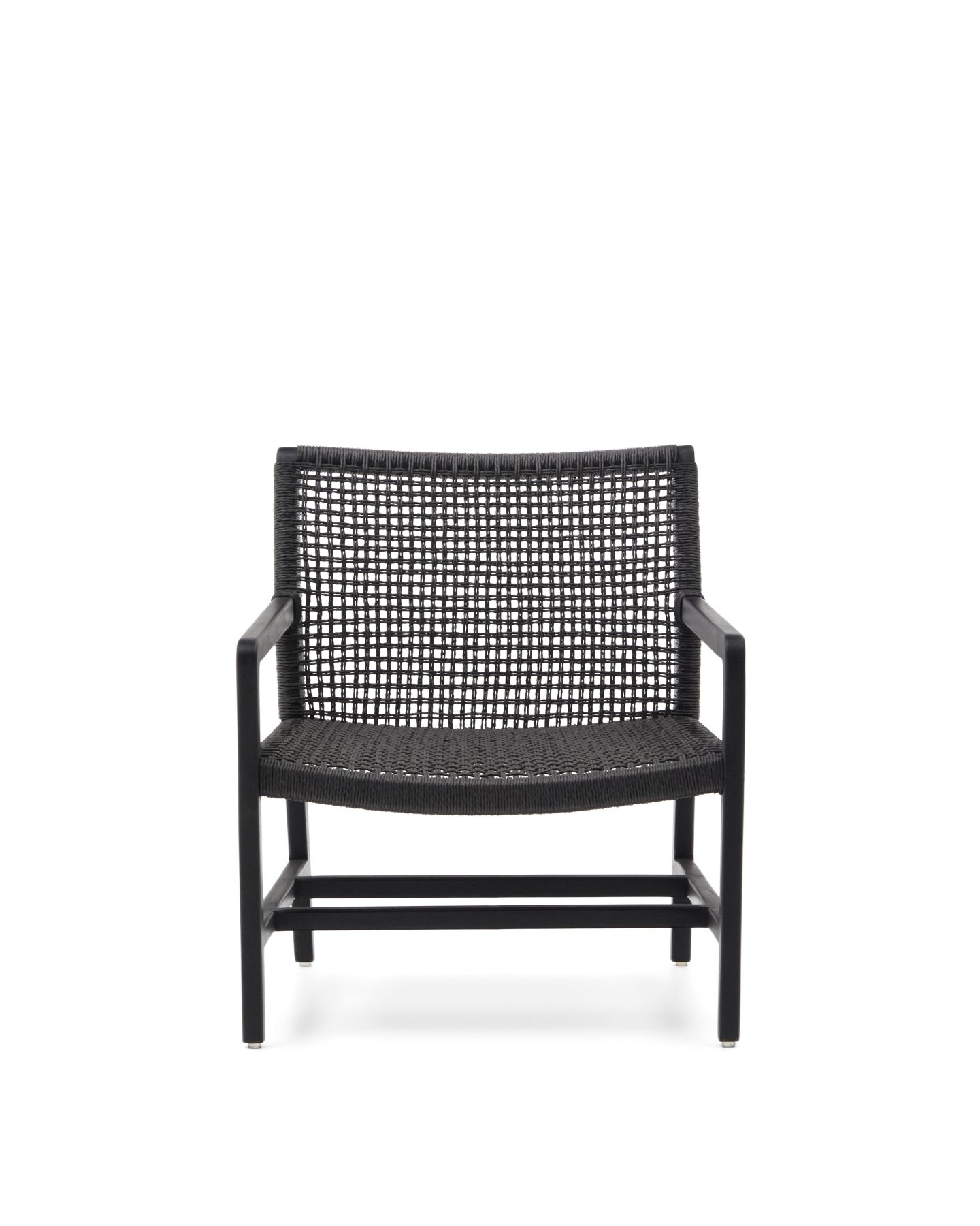 Sabolla Кресло из массива тикового дерева черного цвета