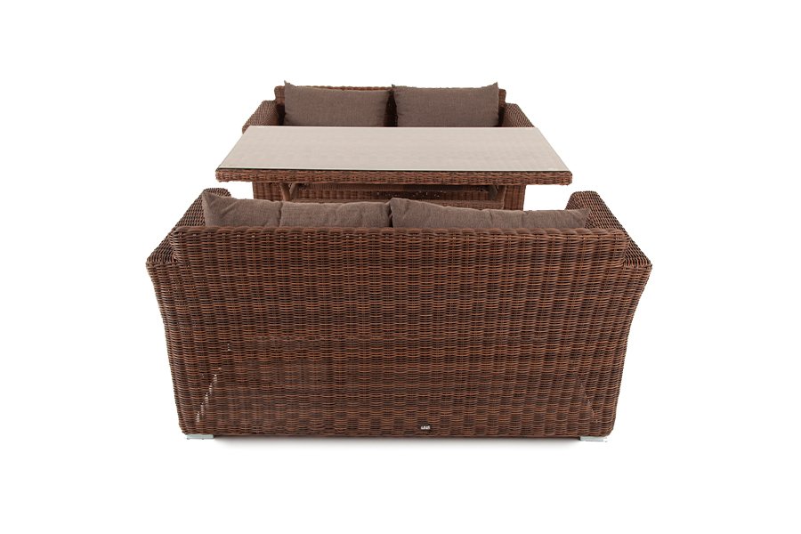 "Мокко" обеденная группа плетеная из ротанга, цвет коричневый