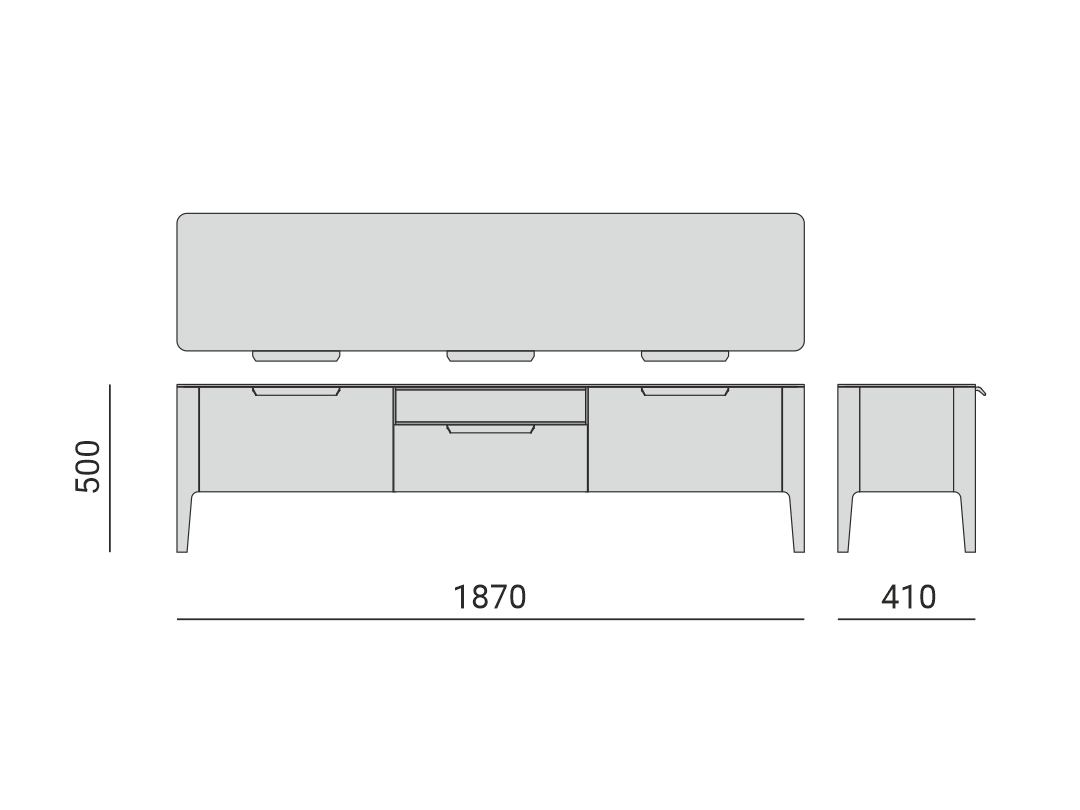 ТВ тумба Piega в цвете дуб мускатный матовый и типом столешницы Супер-матовый оливковый темный (ХДФ)