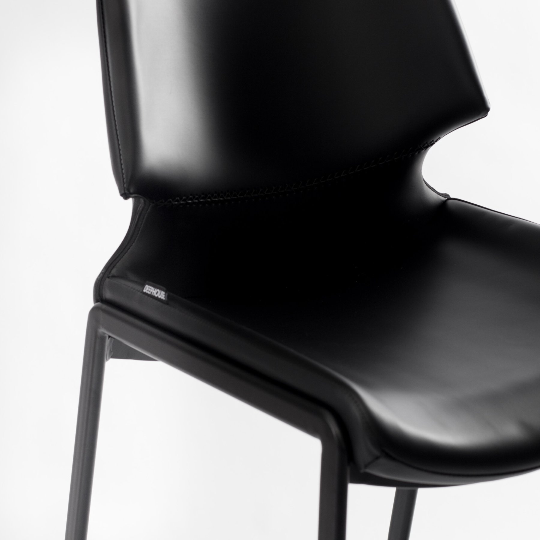 Стул Бремен барный черная экокожа ножки черные