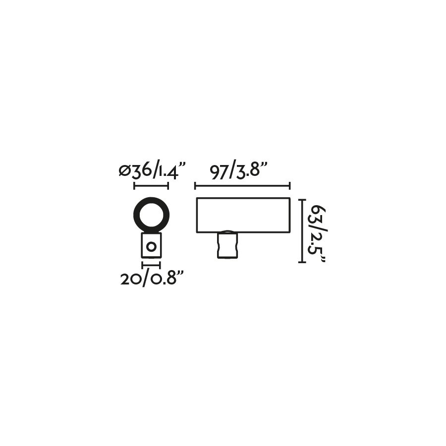 CLAP Черный проектор 6Вт 2700К 24°