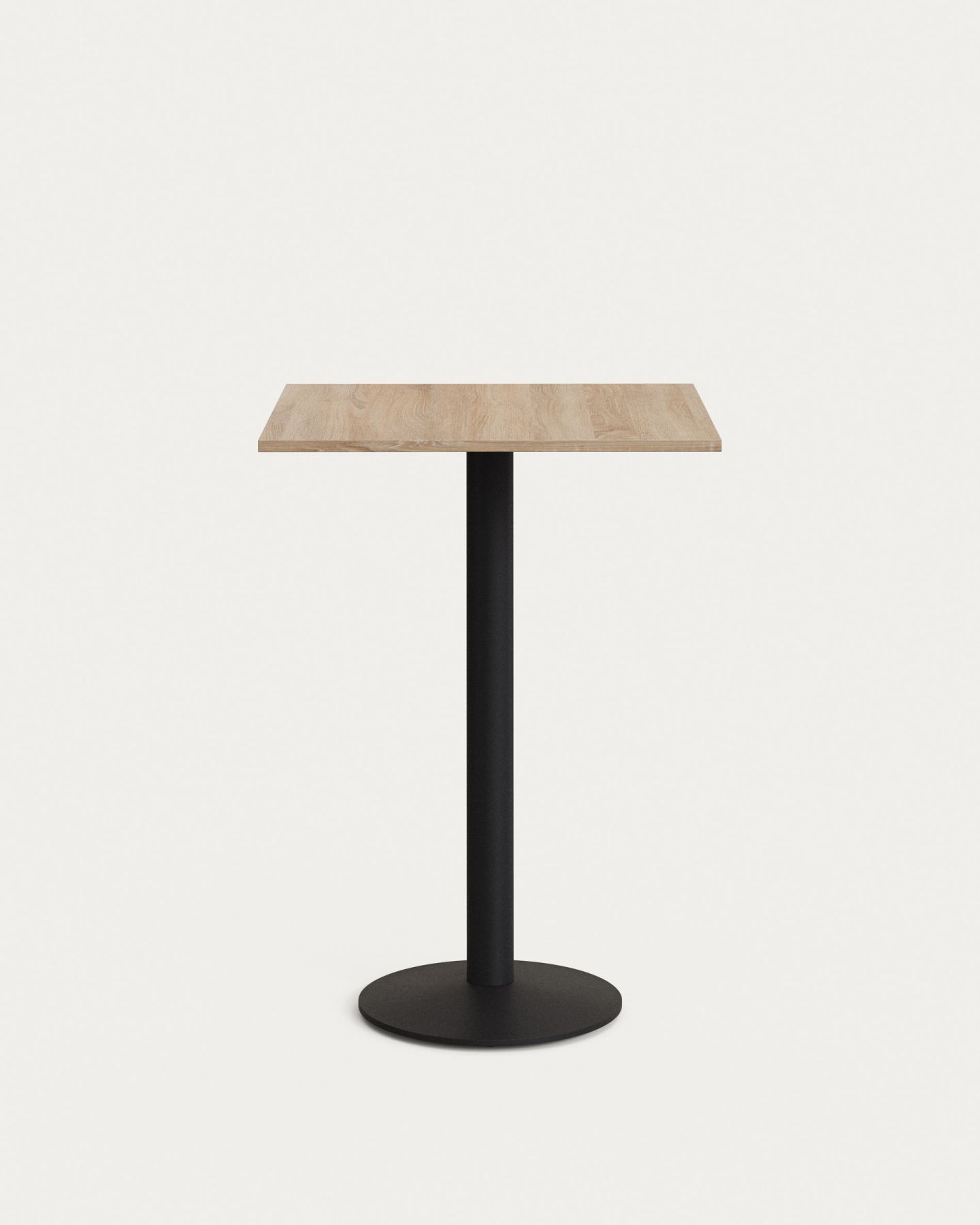 Высокий садовый столик Esilda натуральный на черном металлическом основании 60 x 60 x 96 см