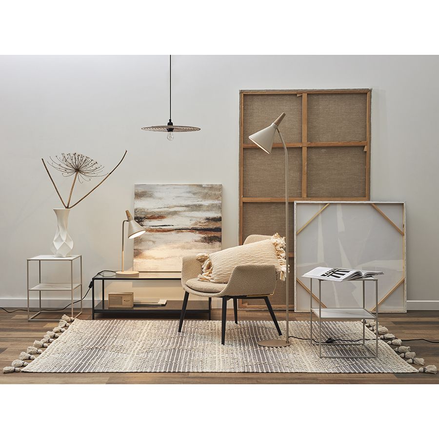 Панно декоративное с ручной росписью by feel, 80х80 см, бежевое