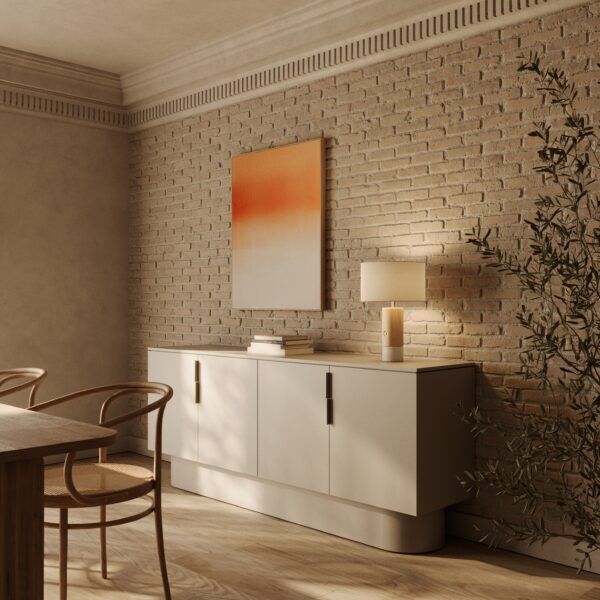 Настольная лампа Sano травертин/натуральный бук с абажуром 801011/31