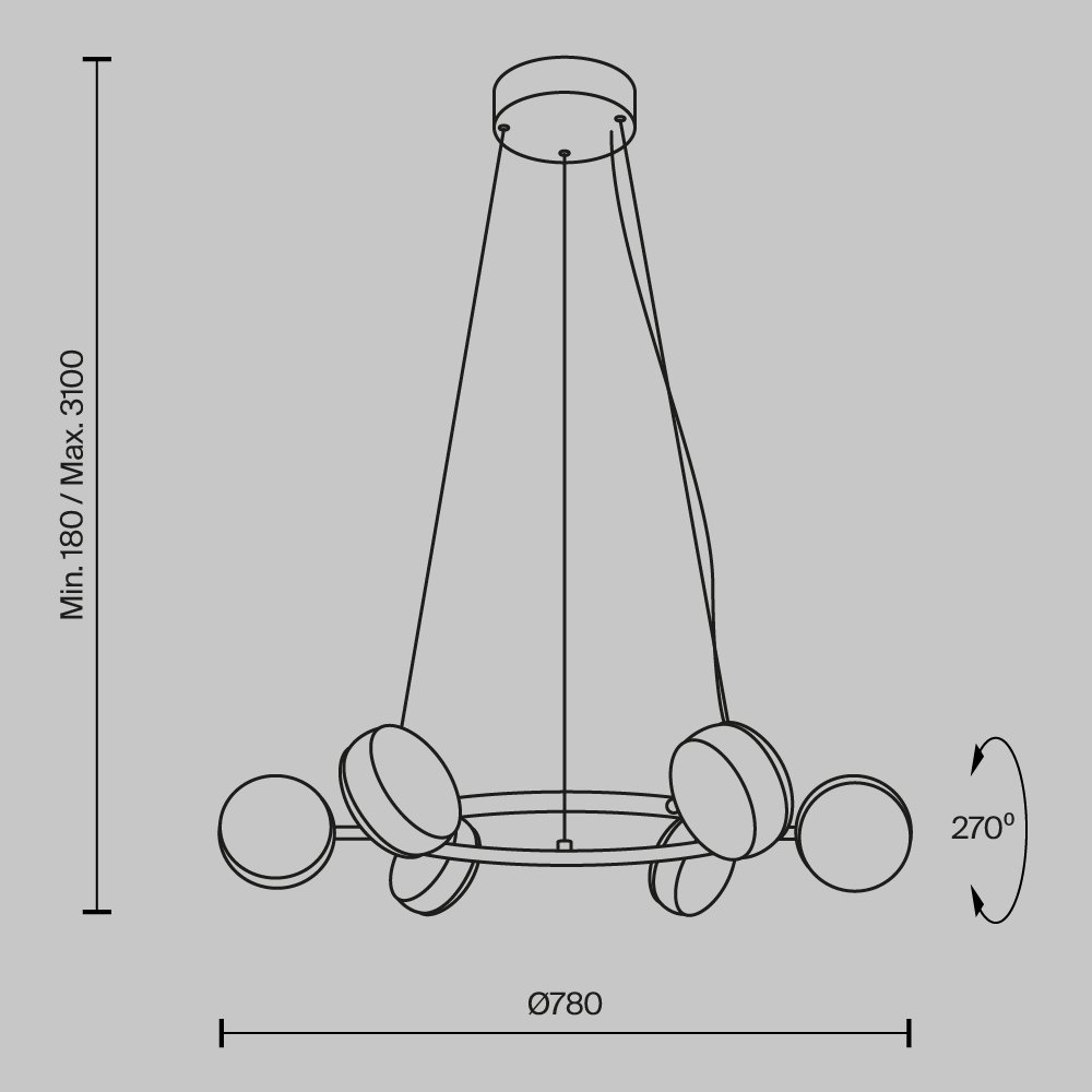 Подвесной светильник Mind MOD299PL-L60BC3K