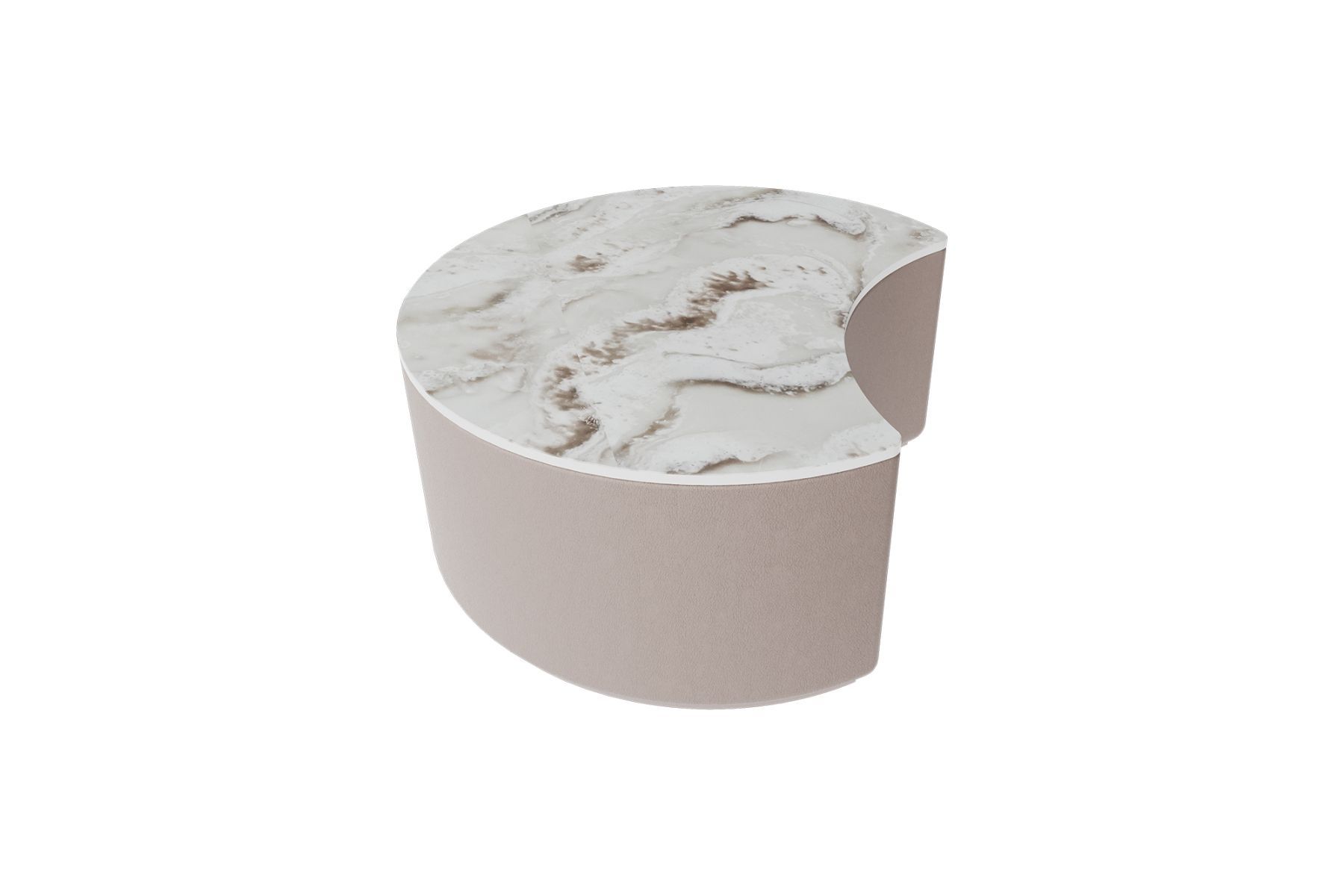 Столик Moon M, D 66 см высота 30 см (камень OV2, бежевый)