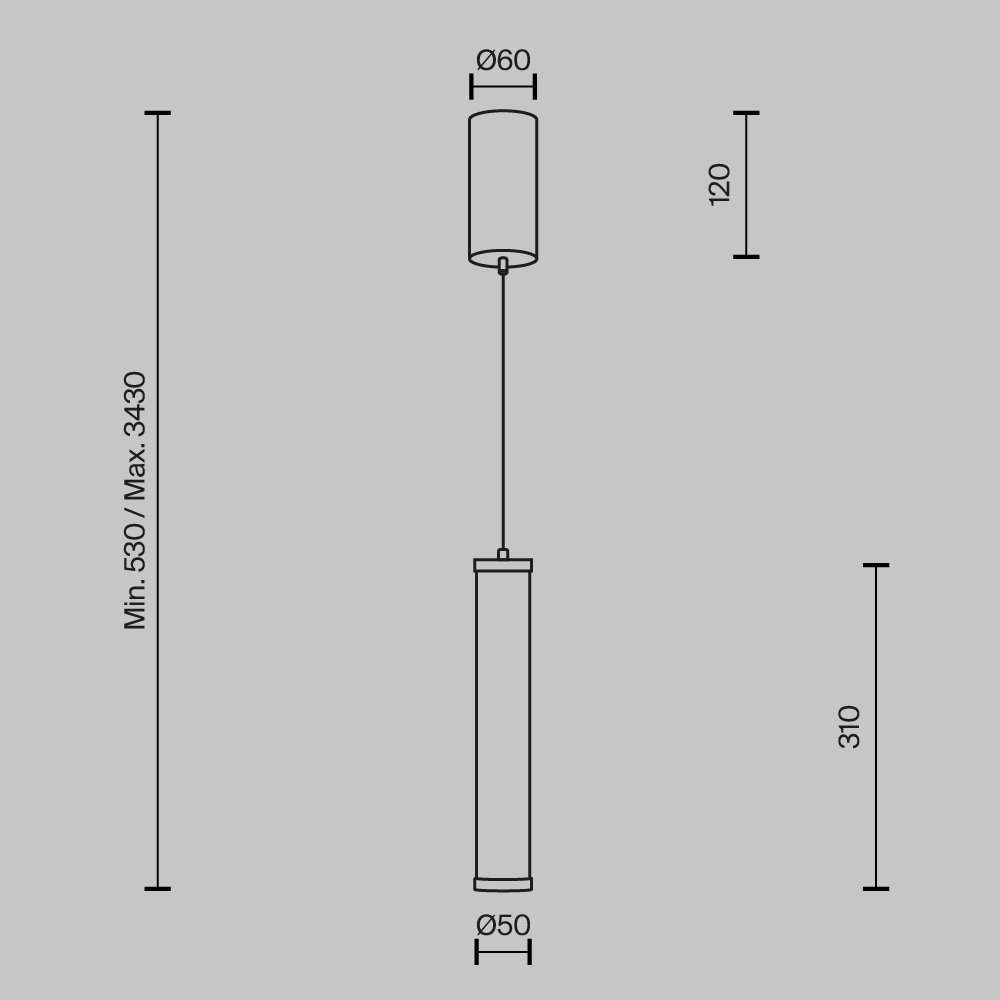 Подвесной светильник Yora MOD464PL-L8BSK