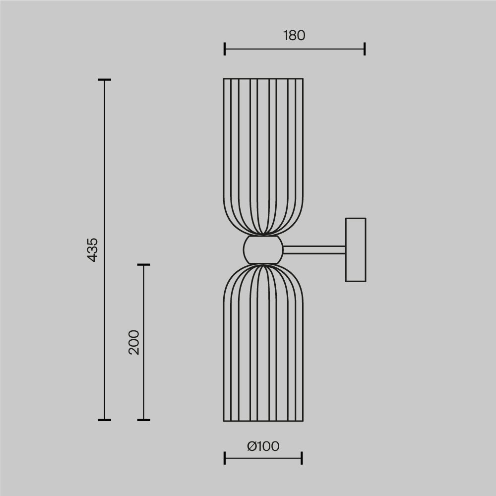 Настенный светильник (бра) Antic MOD302WL-02GR
