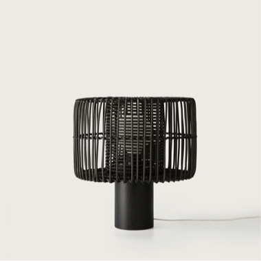 Настольная лампа Hedula черное основание - черный абажур