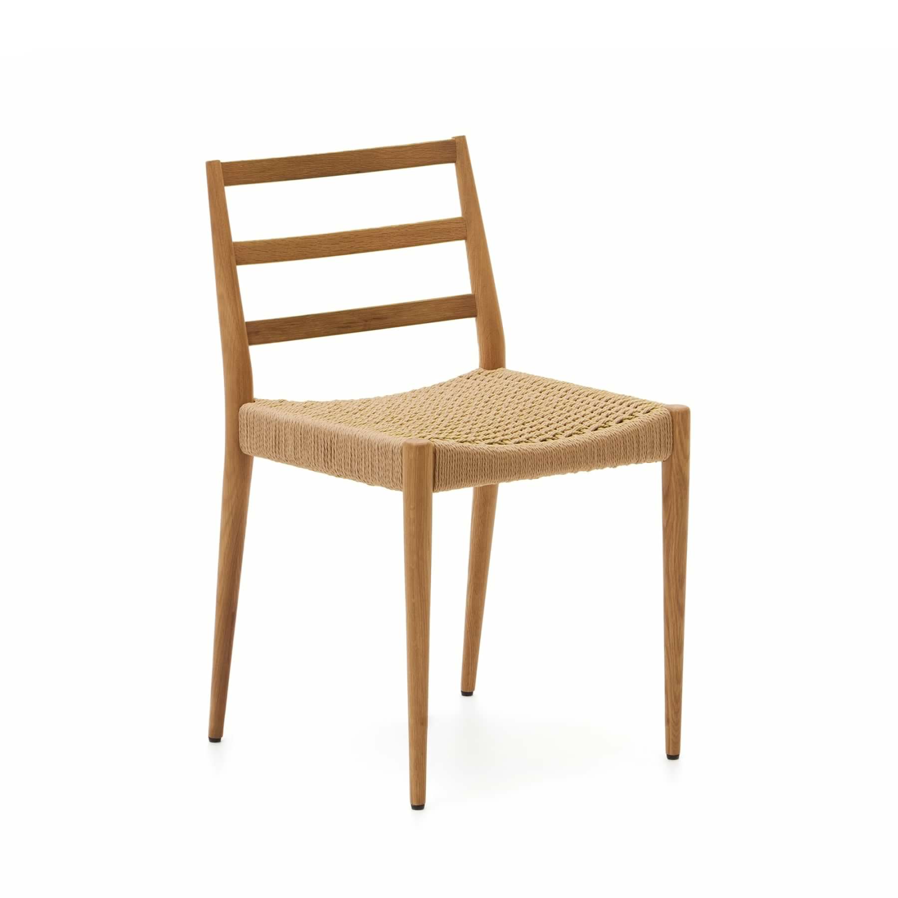 Analy Стул из массива дуба с натуральной отделкой и сиденьем из 100% веревки