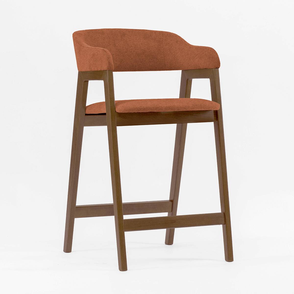 Стул Челси полубарный кирпичная ткань массив бука (терра) высота подлокотников 83,5 см