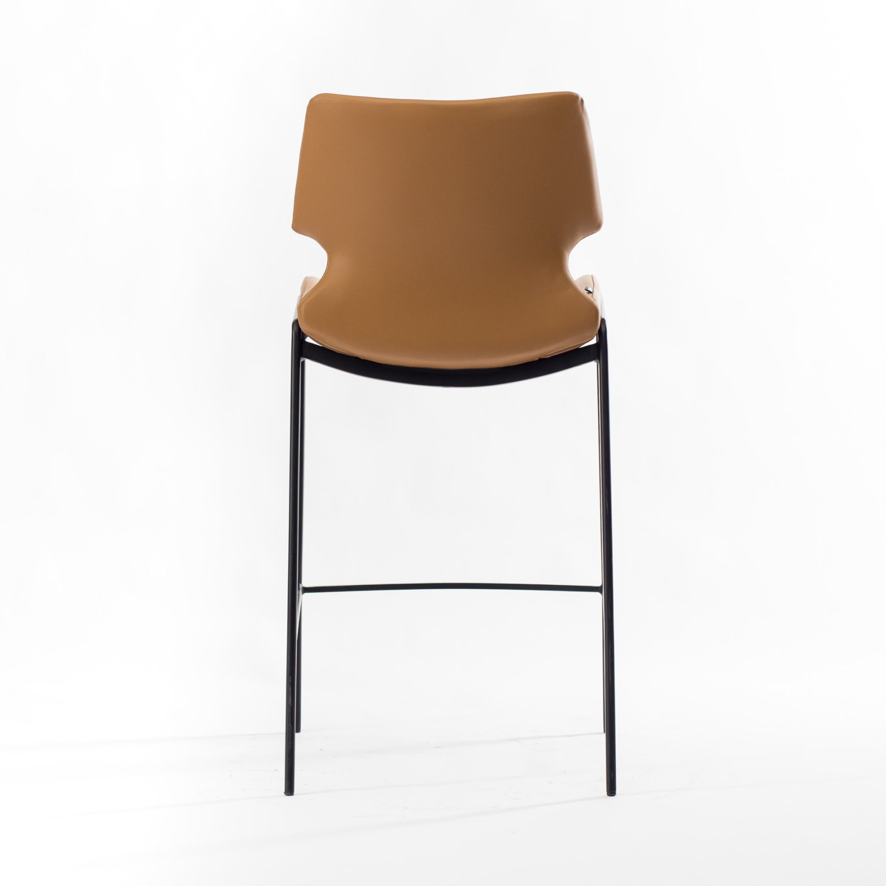 Стул Бремен барный коричневая экокожа ножки черные