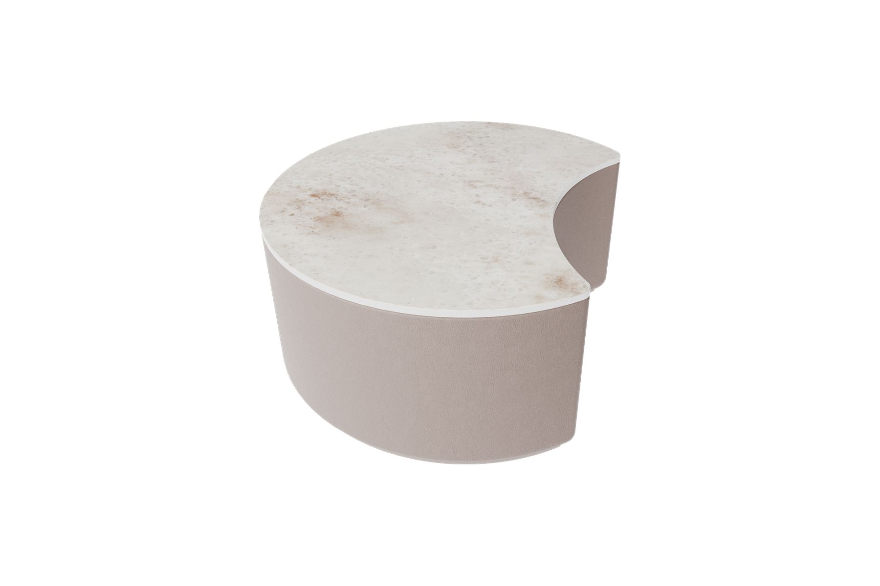 Столик Moon M, D 66 см высота 30 см (камень OV, бежевый)