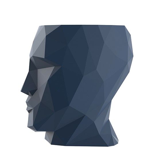 Кашпо Adan матовое синее 100см