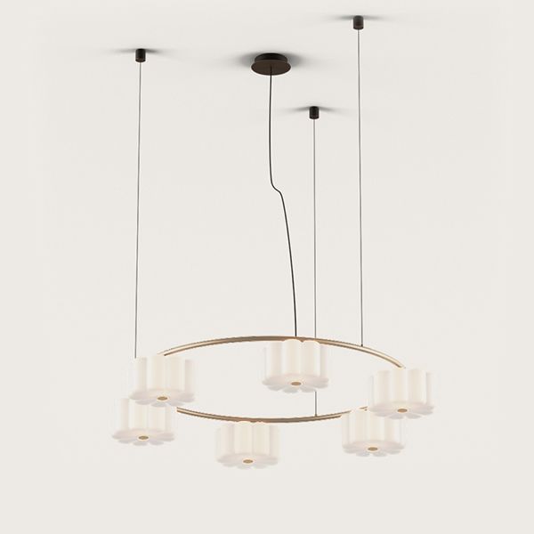 Люстра Flow 6L золотой металл