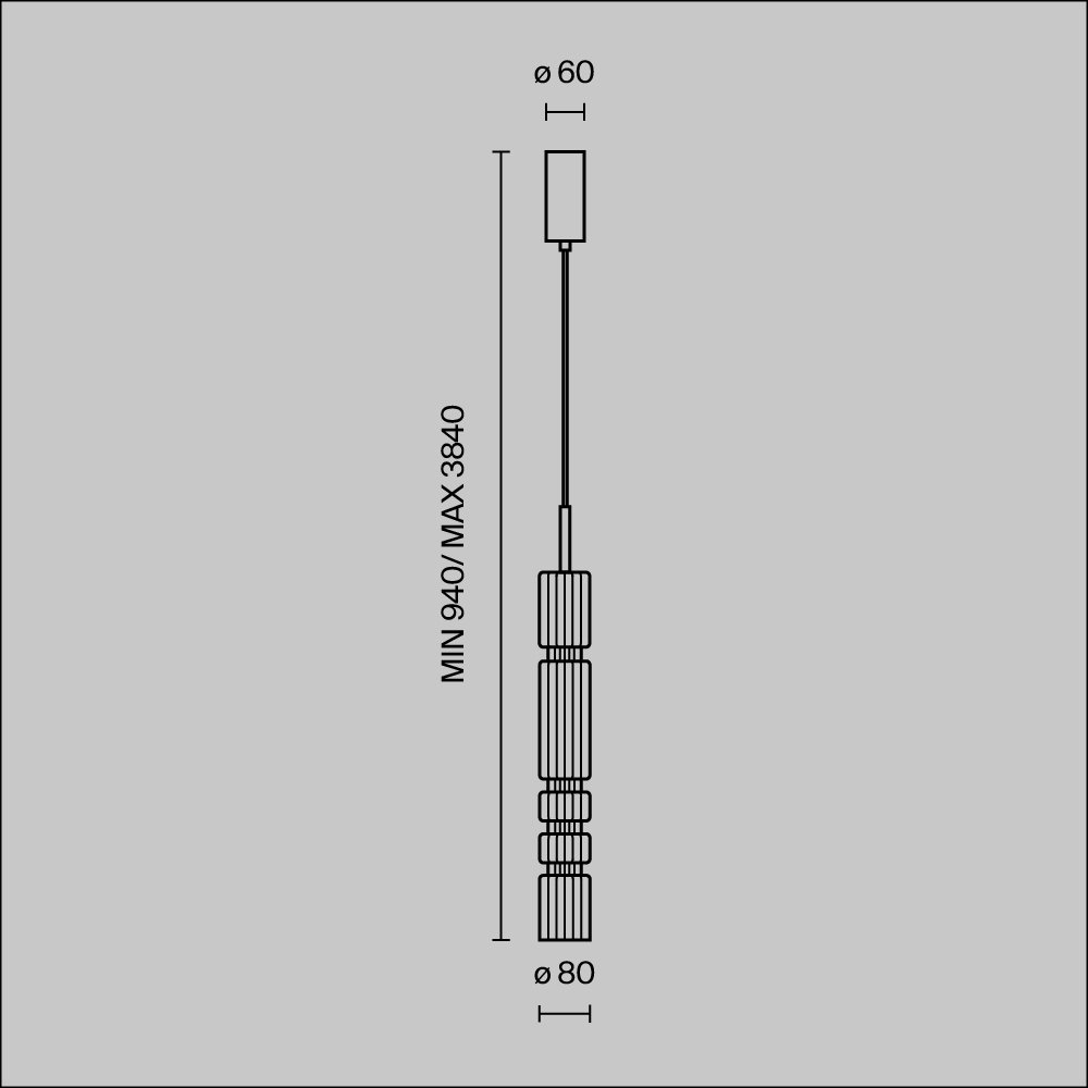 Подвесной светильник Ordo MOD272PL-L12B3K