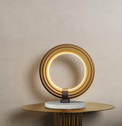 Настольная лампа Elli золотой металл/белый мрамор