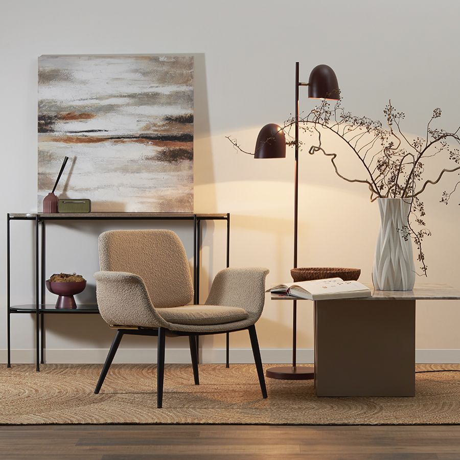 Панно декоративное с ручной росписью by feel, 80х80 см, бежевое