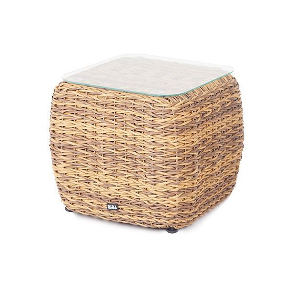 &quot;Кальяри&quot; кофейный столик из искусственного ротанга (гиацинт), цвет соломенный