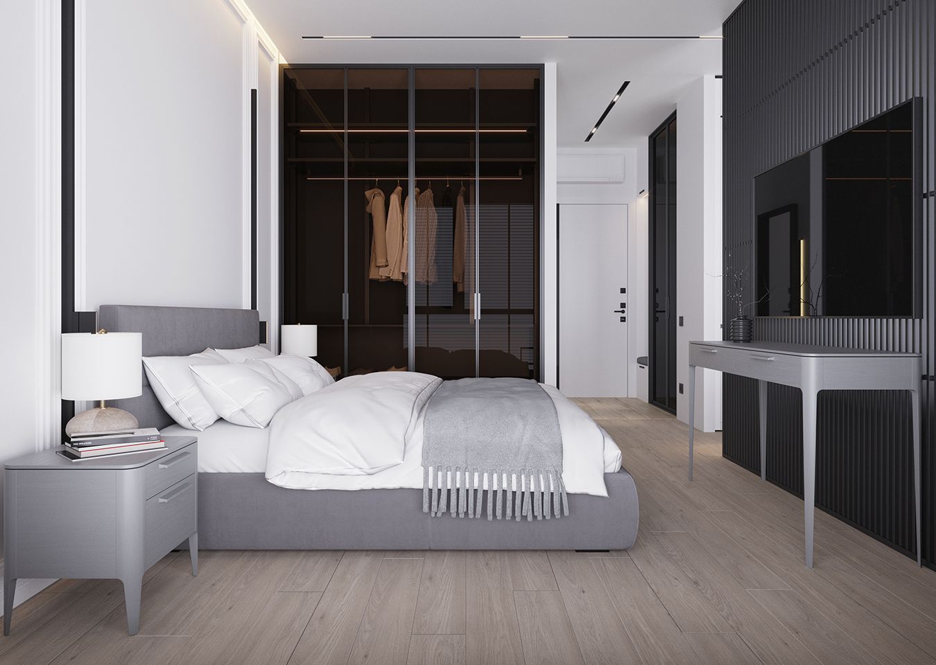 Консоль Type oak 2 ящика ширина 120 см (серый)