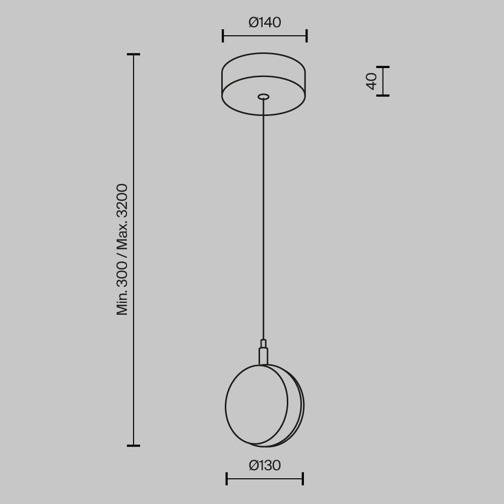 Подвесной светильник Mind MOD299PL-L10BC3K