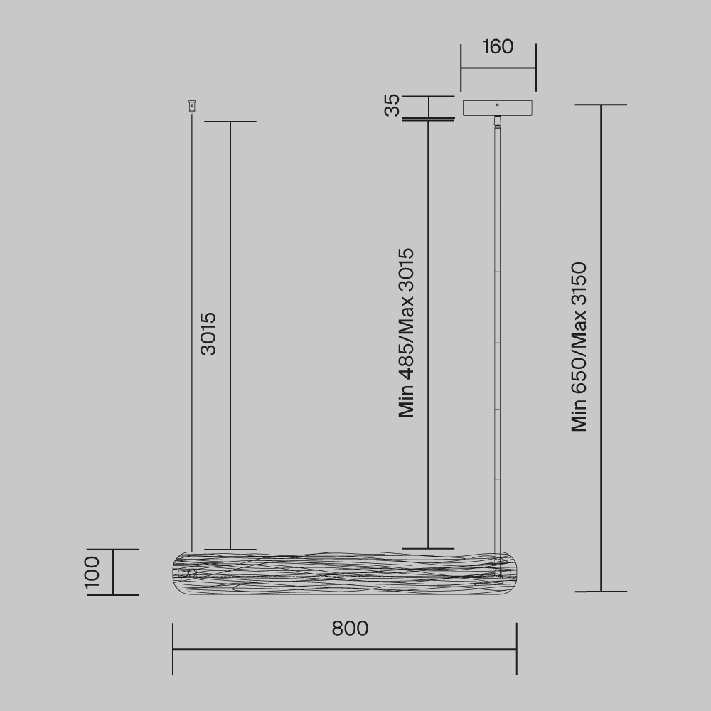 Подвесной светильник Frostum MOD439PL-L20BSK