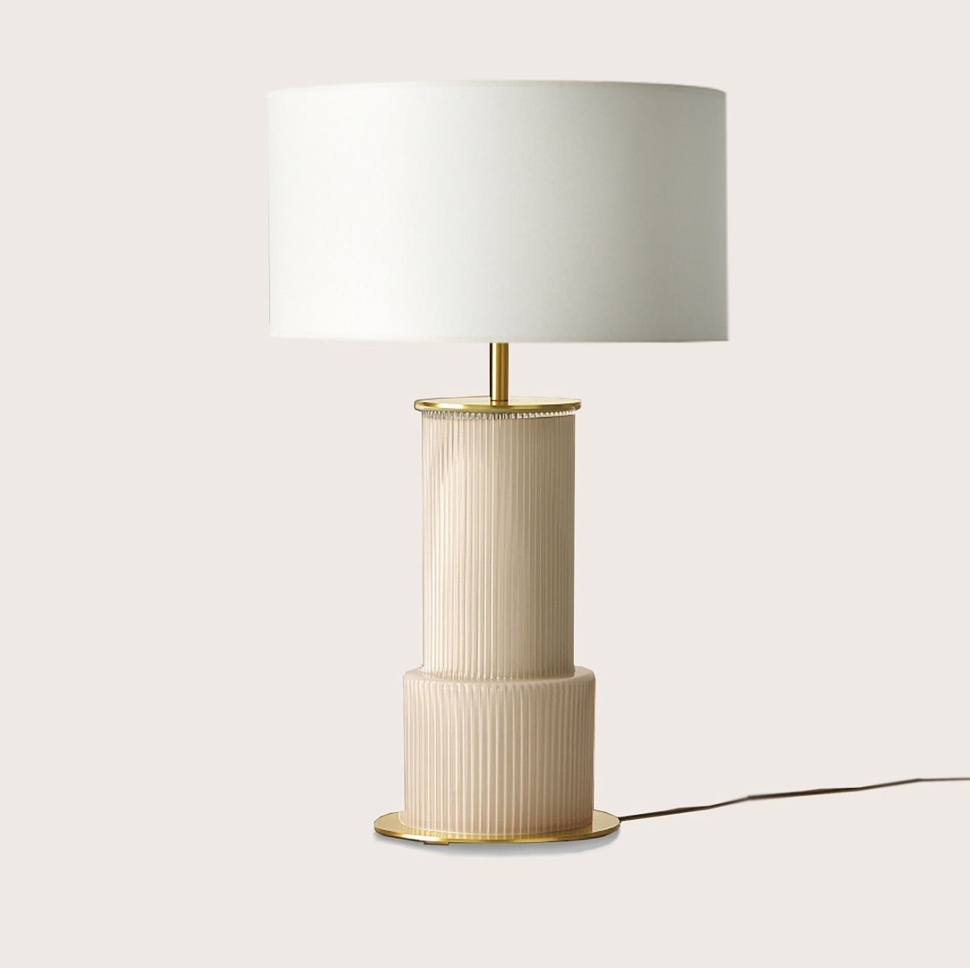 Настольная лампа Atina золотой металл, белый абажур 801011/35