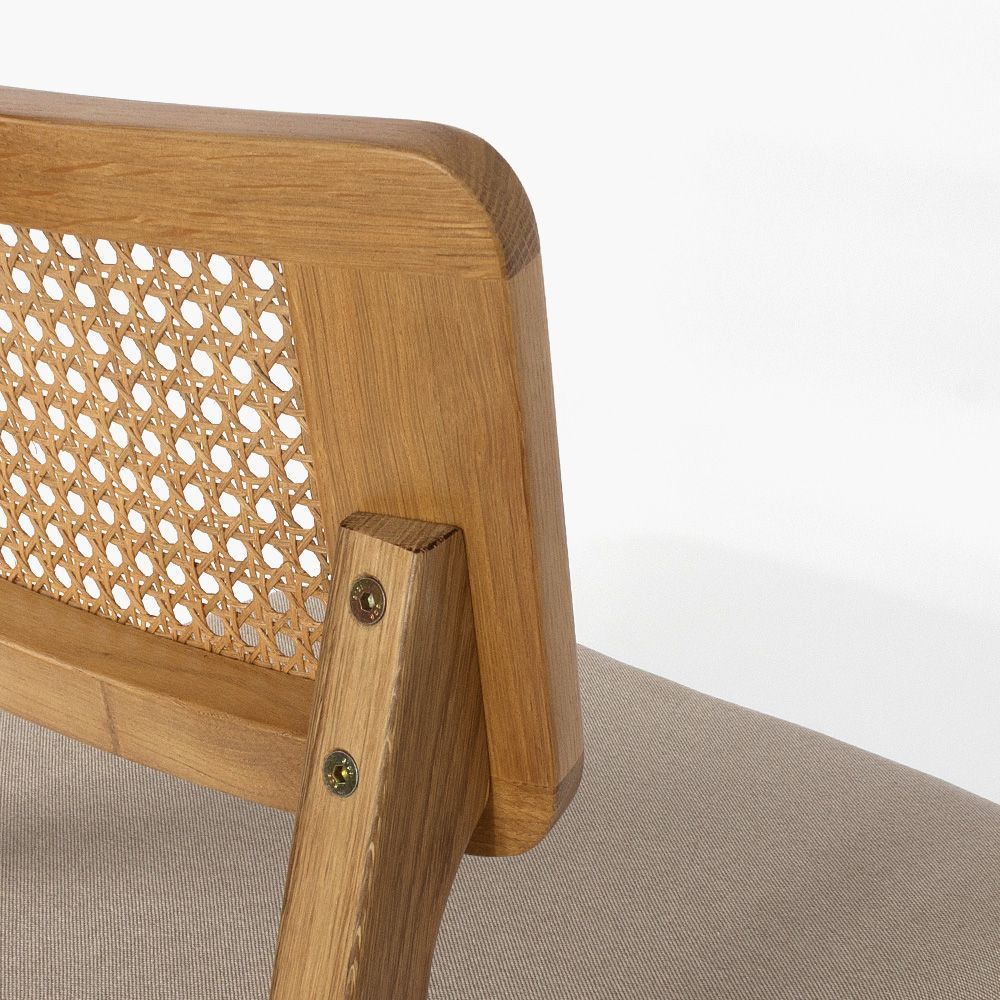 Стул Нант бежевая ткань массив дуба (натуральный)