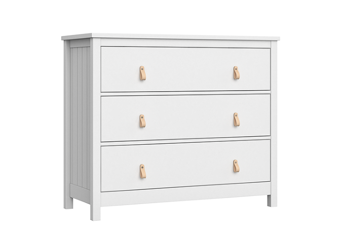 Комод Wood 3 ящика (белый)